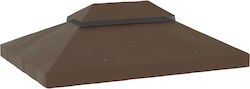Garden Cover for Gazebo Replacement Umbrella Fabric Brown 4x3m