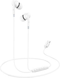Yesido YH45 În ureche Handsfree cu două căști cu mufă USB-C Alb