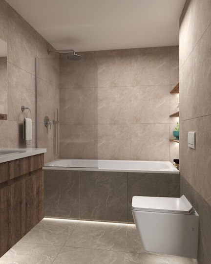 Piccadilly Built-in Faucet Mixer for Shower 2 Exits Silver