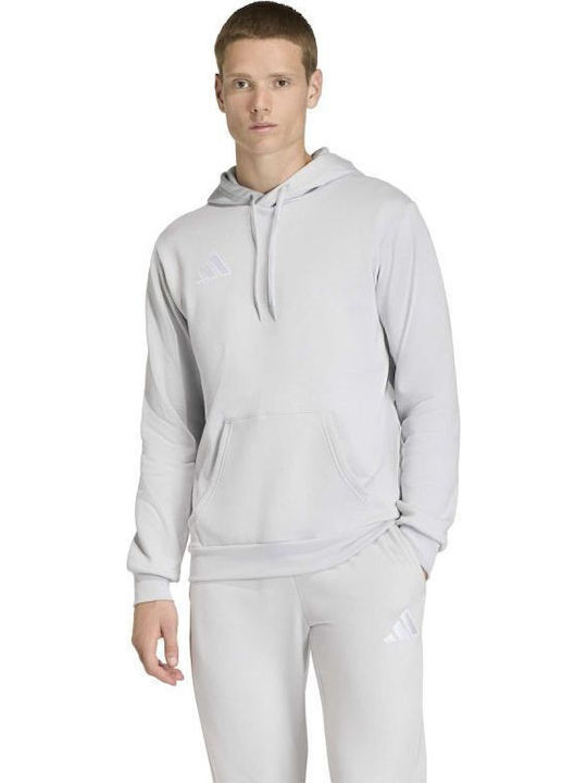 adidas Entrada Φούτερ Γκρι με Κουκούλα