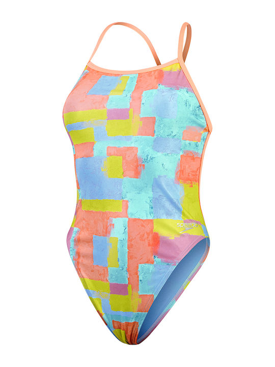 Speedo Allover Digital Vback Αθλητικό Ολόσωμο Μ...