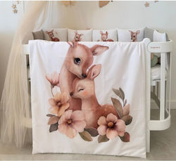 IngVart Baby Bettwäsche-Set Für Krippe Weiß 7 Stück