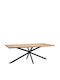 Dryopis Table Dining Room Metallic Sonoma/black 120x75x75cm