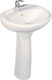 Crete 80cm White Floor Column