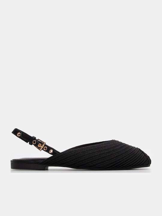 Synthetic Leather Peep Toe Black Low Heels