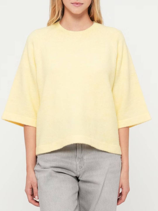 Only Damen Pullover mit 3/4-Ärmeln Mellow Yellow
