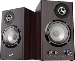 Genius SP-HF1812BT 2.0 με Ισχύ 50W Καφέ Genius SP-HF1812BT 2.0 με Ισχύ 50W Καφέ