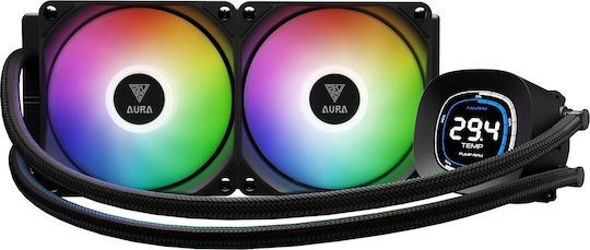 Gamdias Aura GL240 Digital Water Cooling AIO CPU with 2 120mm Fans and ARGB Lighting