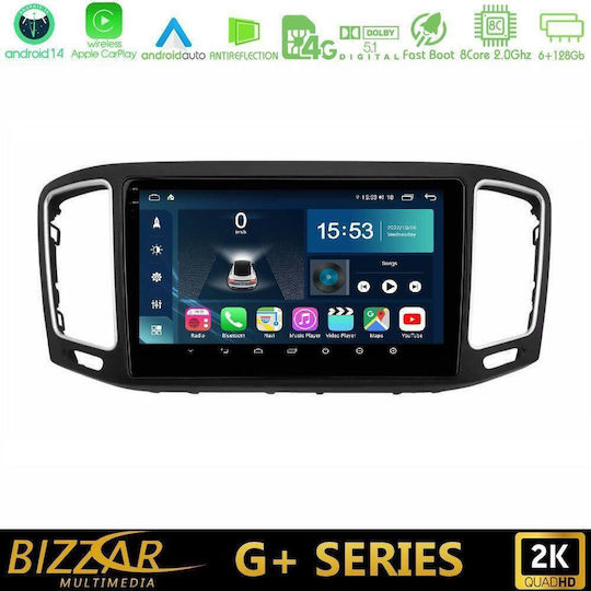 Bizzar Ηχοσύστημα Αυτοκινήτου για Volkswagen Sharan 2015-2023 (Bluetooth/USB/WiFi/GPS/Apple-Carplay/Android-Auto) με Οθόνη Αφής 9"