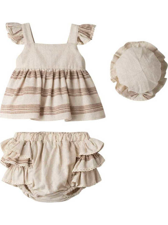 Evita Kids Set with Leggings Beige 3pcs