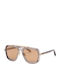 Philipp Plein Men's Sunglasses with Brown Metallic Frame and Brown Lenses