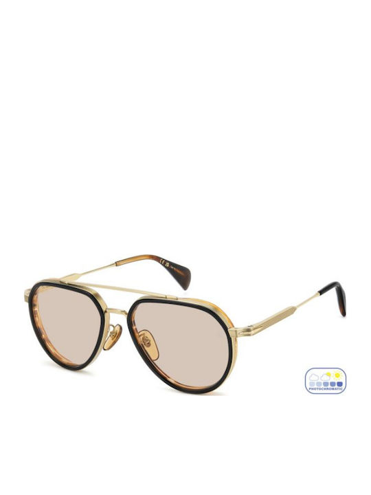 David Beckham Unisex Sunglasses with Gold Metal...