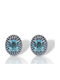 Mentzos Earrings made of Silver with Stones