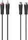 HAMA Кабел 2x RCA мъжки - 2x RCA женски 5м 00205095