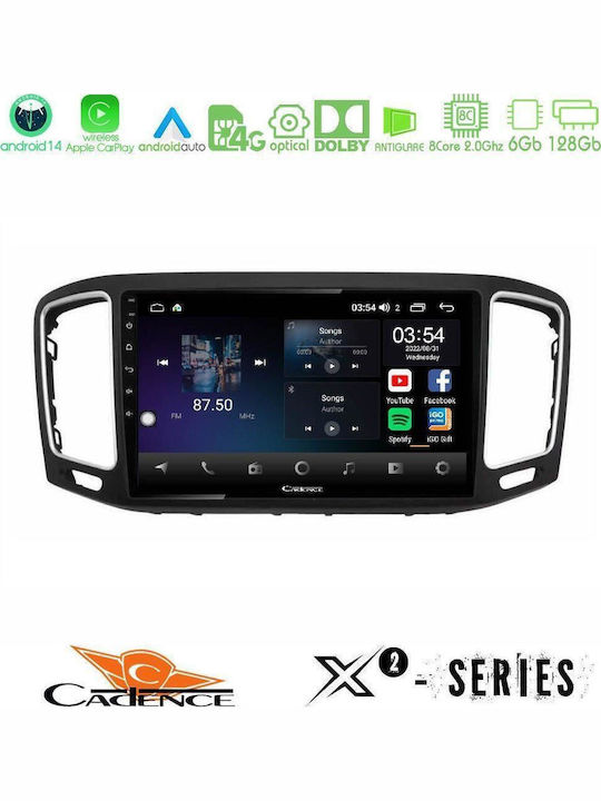 Cadence Car Audio System for Volkswagen Sharan 2015-2023 (Bluetooth/USB/WiFi/GPS/Apple-Carplay/Android-Auto) with Touch Screen 9"