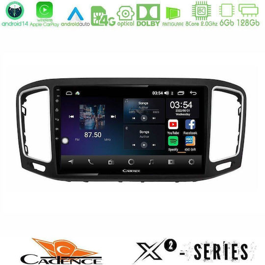 Cadence Ηχοσύστημα Αυτοκινήτου για Volkswagen Sharan 2015-2023 (Bluetooth/USB/WiFi/GPS/Apple-Carplay/Android-Auto) με Οθόνη Αφής 9"