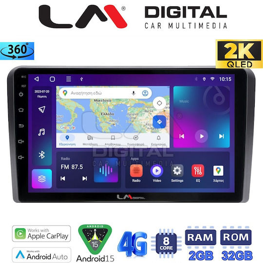 LM Digital Auto-Audiosystem für Citroen C5 2007 > 2017 (Bluetooth/USB/WiFi/GPS/Apple-Carplay/Android-Auto)