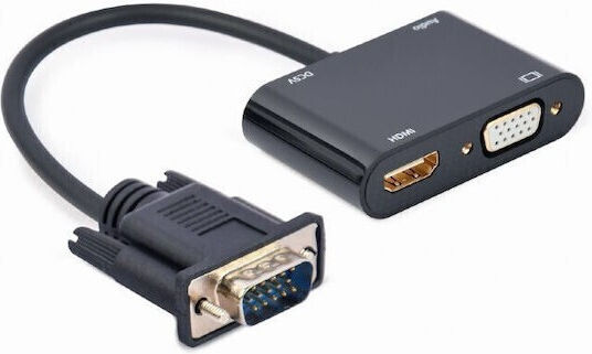 Green Lyca Konverter HDMI männlich zu HDMI / VGA männlich 1Stück GL70297