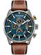 Timberland Timberland Ανδρικό Ρολόι Μπαταρίας με Καφέ Δερμάτινο Λουράκι