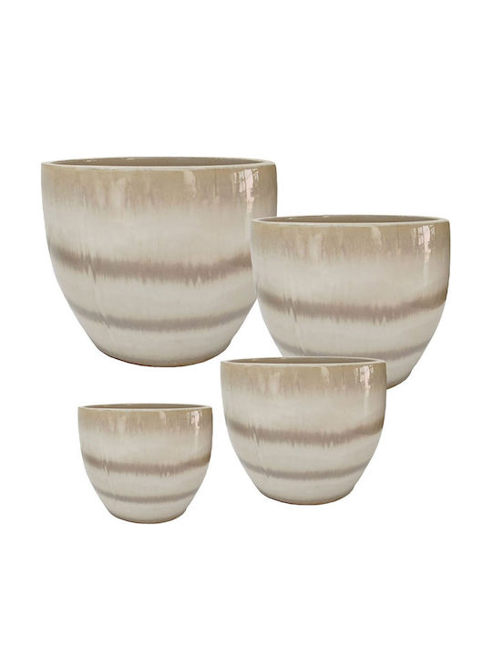 Marhome Übertopf Keramik Beige