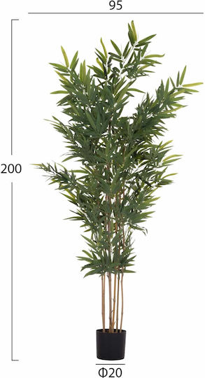 Διακοσμητικο Συνθετικο Φυτο Bamboo Γλαστρα 20x95x200cm 0419687