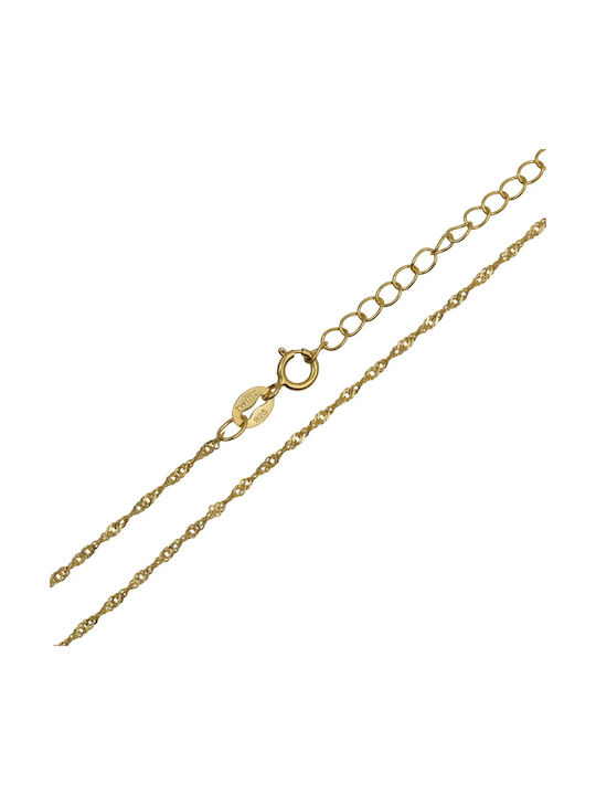 Silver Chain Neck Spiral Gold-plated
