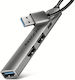 Axagon Hub 4 Θυρών USB 3.0 με σύνδεση USB-A Γκρι