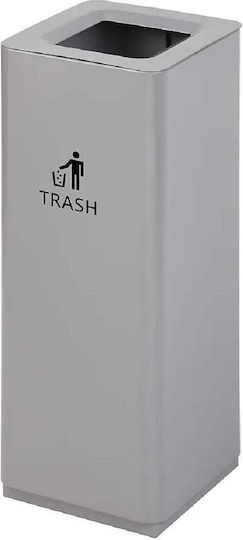 Temno Coș de Gunoi Metal Gri 60lt 1buc Temno Coș de Gunoi Metal Gri 60lt 1buc