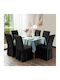SpitiBazaar Husă Elastică Scaun Negru 6buc SB-880
