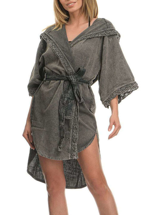 Sunday Habits Women's Maxi Caftan Beachwear Gray