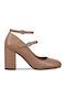 Pumps mit Riemchen Braun