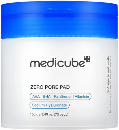 Medicube Zero Pore Facial Toning Pads with AHA, BHA & Panthenol 70 Pieces