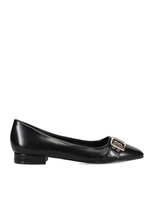 Pointy Ballerinas With strap Black