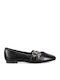Damen Ballerinas mit Riemchen Schwarz