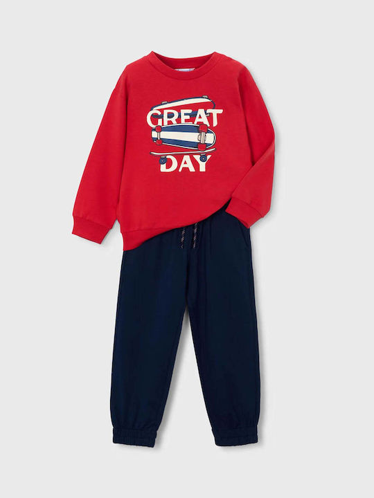 Mayoral Kids Sweatpants Set Red