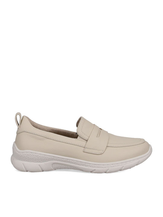 Migato Γυναικεία Loafers σε Μπεζ Χρώμα