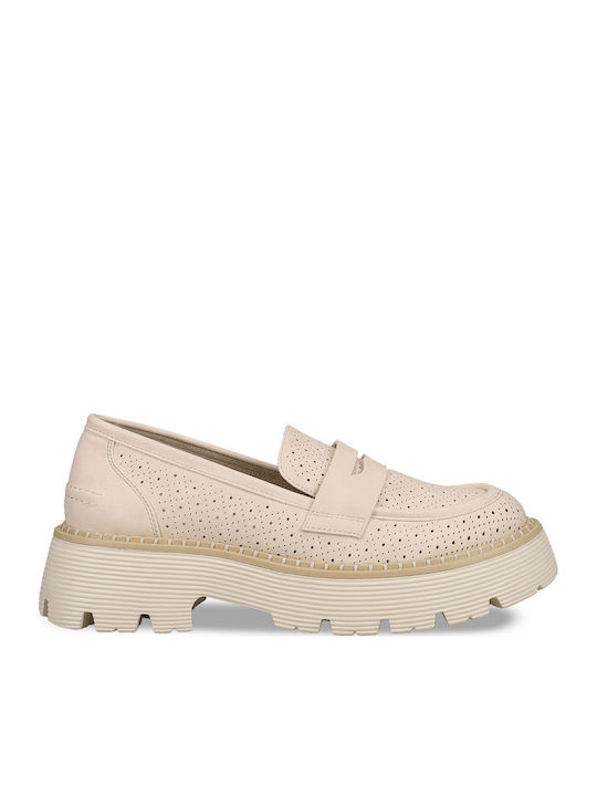 Women's Loafers in Beige Color