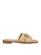 Flache Sandalen für Damen in Beige Farbe