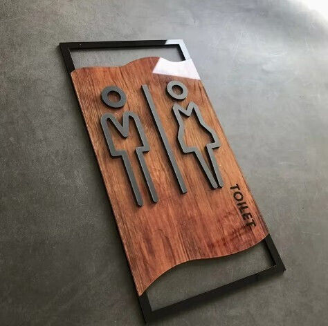 2d Πινακίδα Τουαλέτας Άνδρες & Γυναίκες – 20 × 12 Cm
