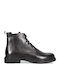 Leder Schwarz Stiefel