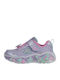 Kids Sneakers with Hoop & Loop Closure and Lights Purple