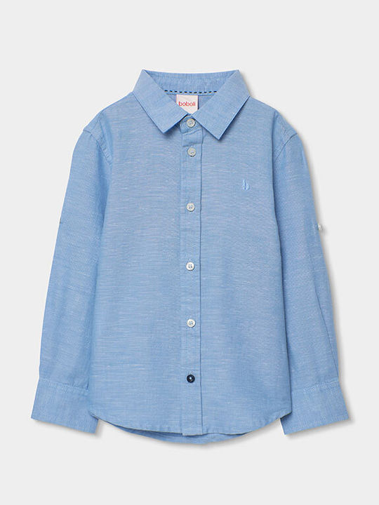 Boboli Παιδικό Πουκάμισο Μακρυμάνικο Sky Blue