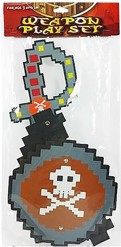 Carnavalista Αποκριάτικο Σετ Πειρατή Χατζάρα & Ασπίδα Pixels 3-2308
