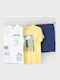 Kids' Set with Shorts Summer 3pcs Yellow