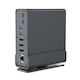 Cablexpert USB-C Docking Station με HDMI/DisplayPort 4K PD Ethernet και σύνδεση 3 Οθονών Γκρι (A-CF-COMBO15-01)