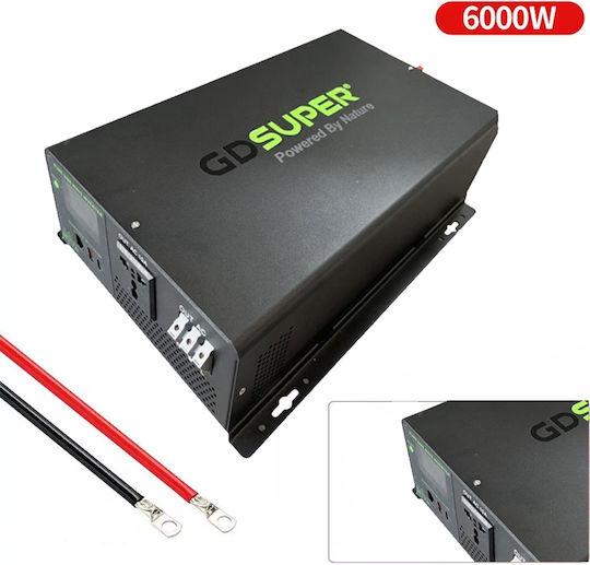 Gdsuper Gdsuper Reine Sinuswelle Wechselrichter Nennleistung 6000W mit Nenn-Eingangsspannung 12V Einphasig