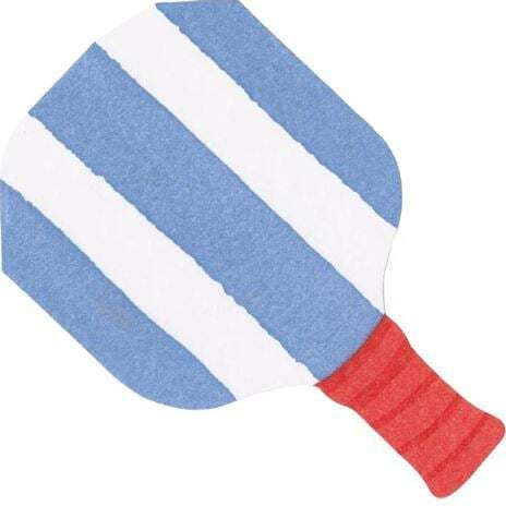 Xαρτοπετσέτες Luncheon Pickleball Paddle Blue Red Linen 16.5x16.5cm Caspari 15 Τεμάχια