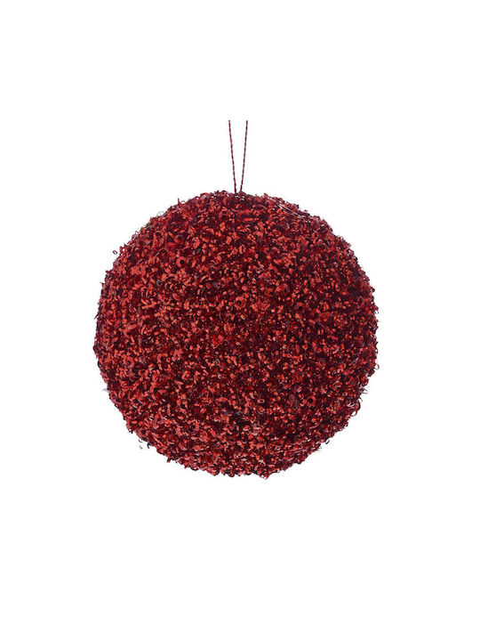 Christmas Polyfoam Ball Red Glitter 8cm Iliadis...