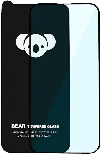 Bear Закалено Стъкло Черно (iPhone 17e / 16e / 14 / 13 / 13 Pro Xiaomi 13 Pro)
