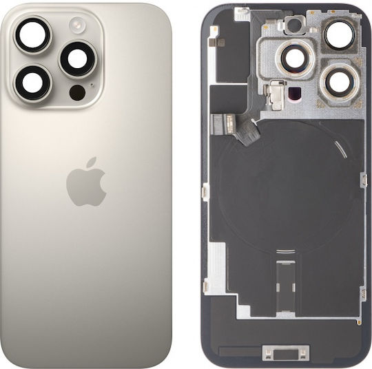 Battery Cover Apple Iphone 16 Pro Beige Natural Titanium Replacement